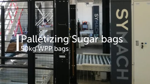 4321 Sugar 50kg wpp bags palletizing